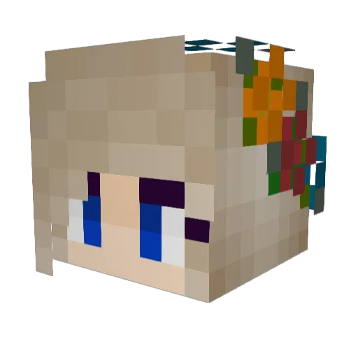 LazuliMoon Minecraft avatar head, 3D render
