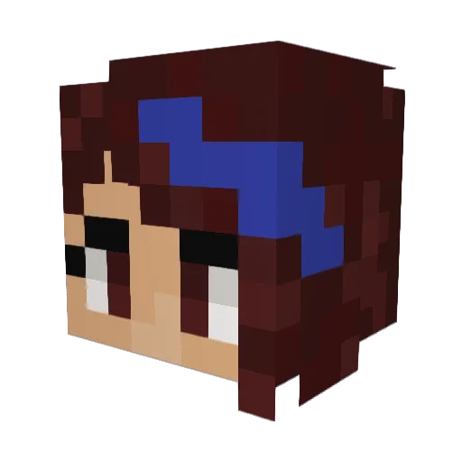 LazuliTruly Minecraft avatar head, 3D render