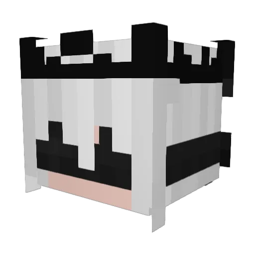 Lazulilaska Minecraft avatar head, 3D render