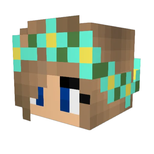 Lazulye Minecraft avatar head, 3D render