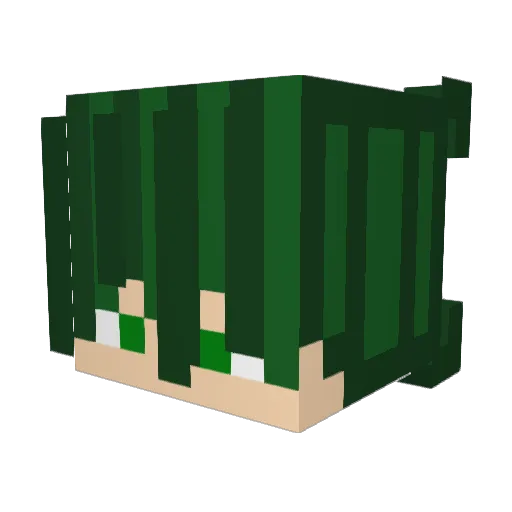 Lazuryyn Minecraft avatar head, 3D render