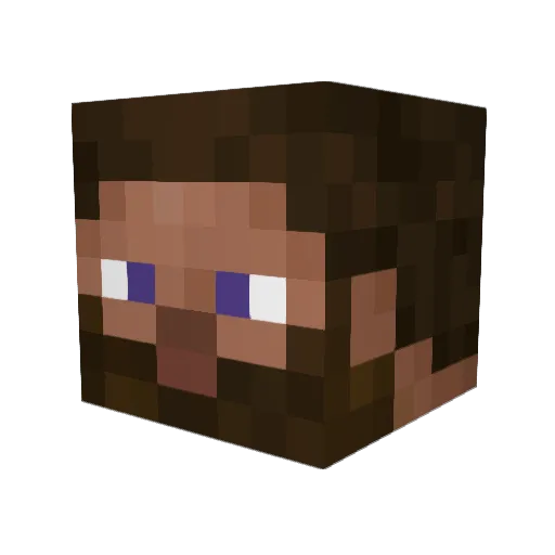 Lazy8 Minecraft avatar head, 3D render