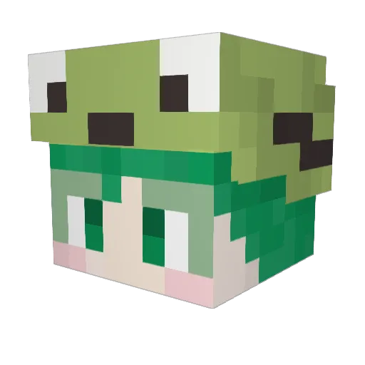 LazyAmmon Minecraft avatar head, 3D render