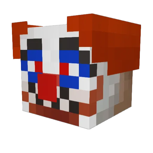 LazyBard1 Minecraft avatar head, 3D render