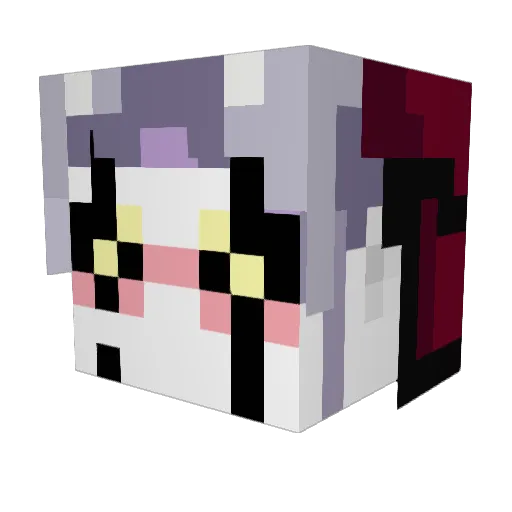 LazyBlue Minecraft avatar head, 3D render