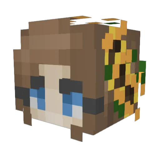 LazyCapy Minecraft avatar head, 3D render