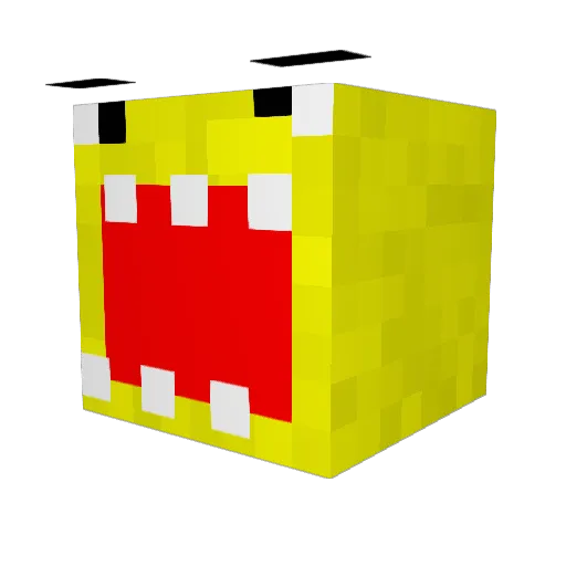 LazyEyedSponge Minecraft avatar head, 3D render