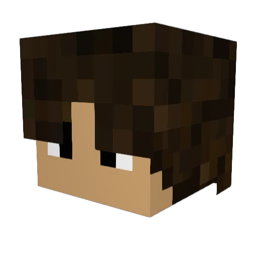 LazyJet Minecraft avatar head, 3D render