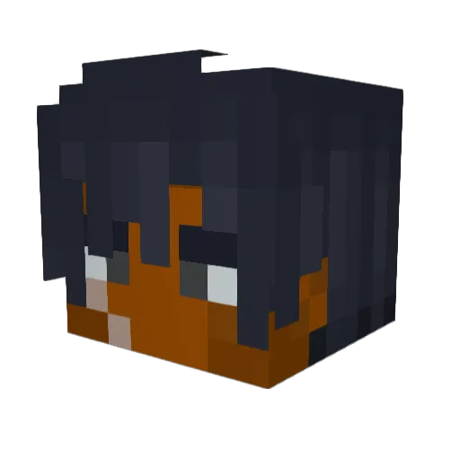 LazyKj Minecraft avatar head, 3D render