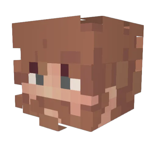 LazyLasagnai Minecraft avatar head, 3D render