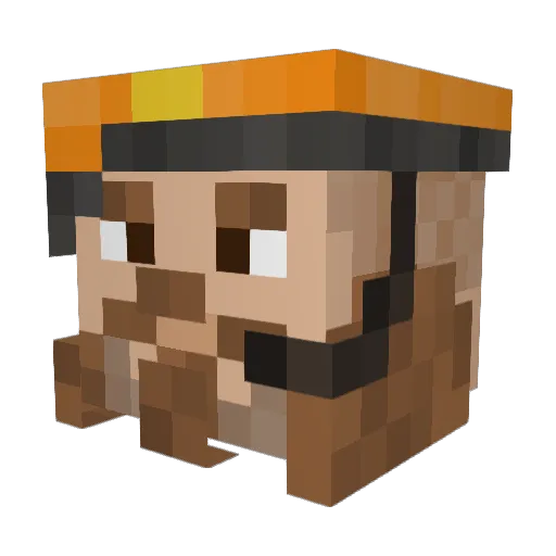 LazyLotus Minecraft avatar head, 3D render