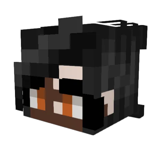 LazyMazie Minecraft avatar head, 3D render