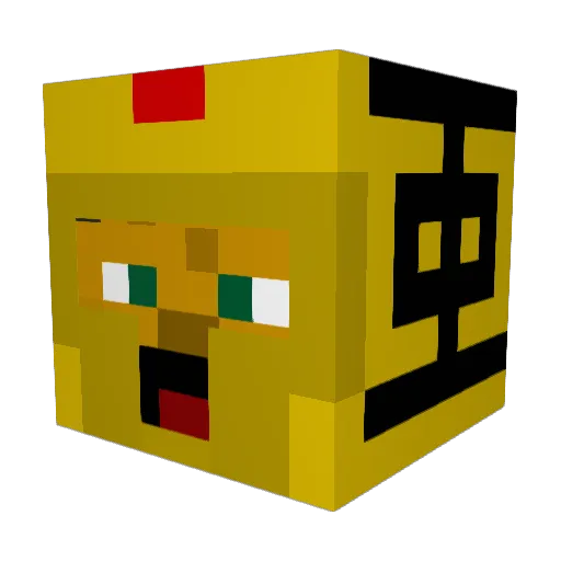 LazyMinotaur Minecraft avatar head, 3D render