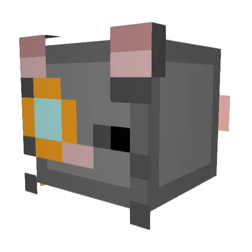 LazyMuse Minecraft avatar head, 3D render