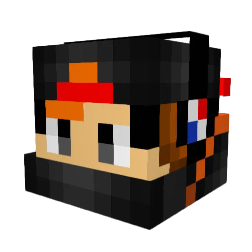 LazyOul Minecraft avatar head, 3D render