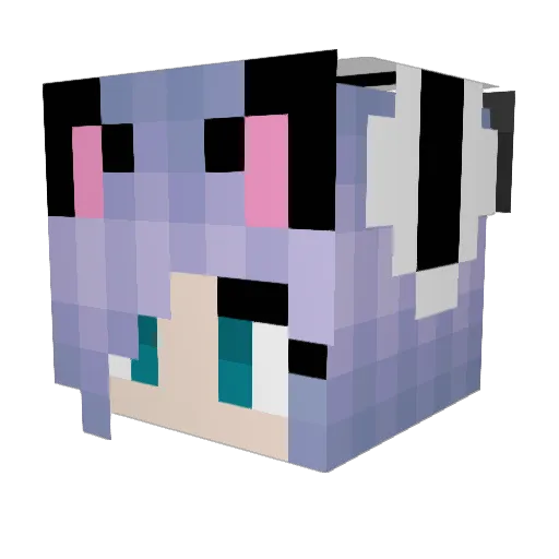 LazyPikachuu Minecraft avatar head, 3D render