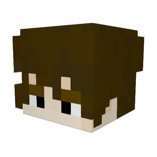 LazyPog Minecraft avatar head, 3D render