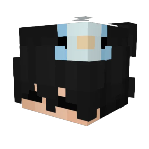 LazyPotat Minecraft avatar head, 3D render