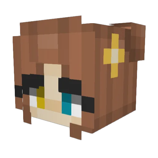 LazyPotato8 Minecraft avatar head, 3D render