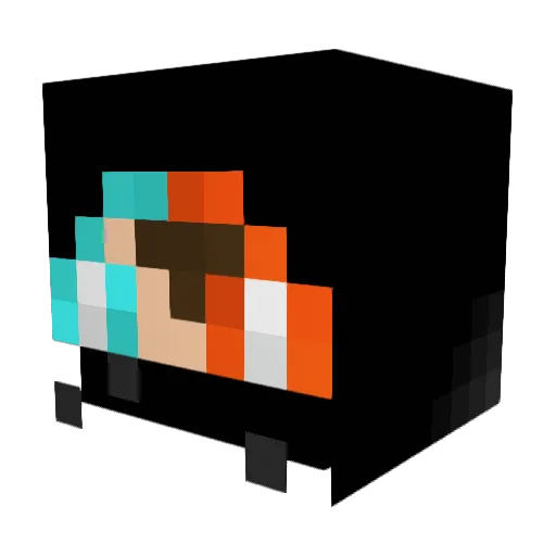 LazyRafik Minecraft avatar head, 3D render