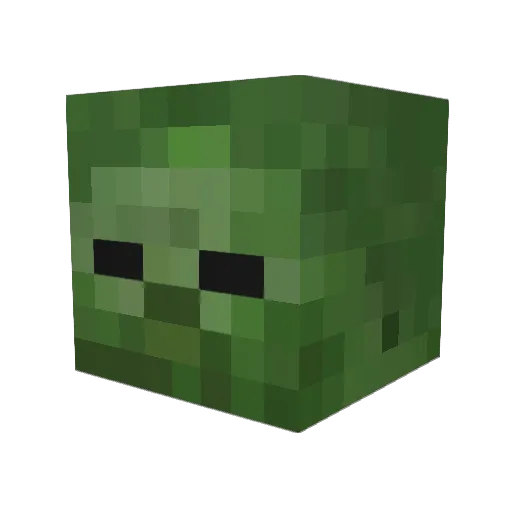 LazyTownKing Minecraft avatar head, 3D render
