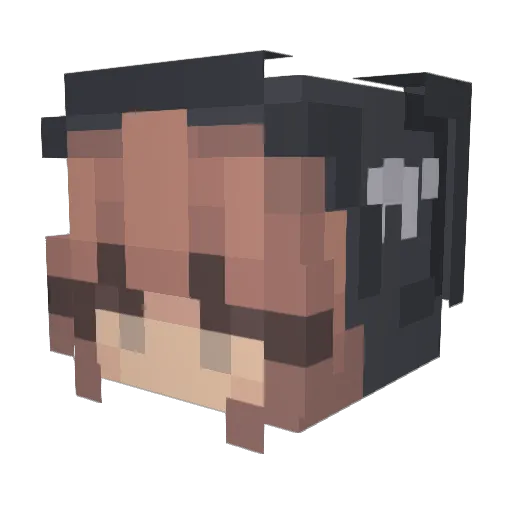 Lazy_Bum Minecraft avatar head, 3D render
