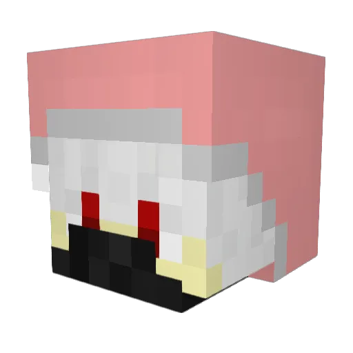 Lazy_Crafter Minecraft avatar head, 3D render