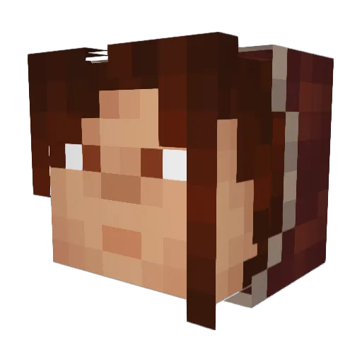 Lazy_DC Minecraft avatar head, 3D render
