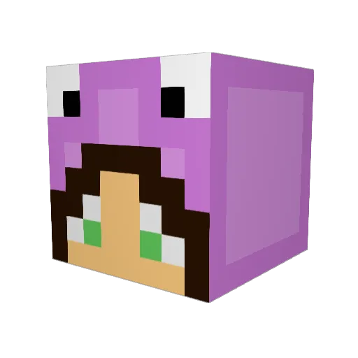 Lazy_Leopard_ Minecraft avatar head, 3D render