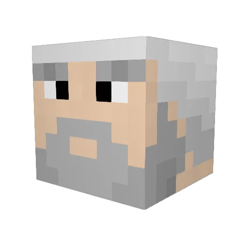 Lazy_Professor Minecraft avatar head, 3D render