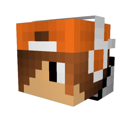 Lazy_RT47 Minecraft avatar head, 3D render