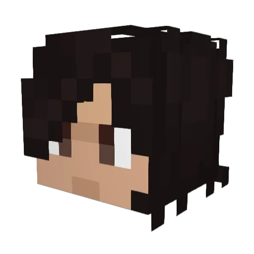 Lazy_fish_ Minecraft avatar head, 3D render