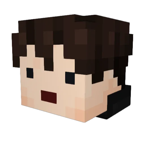 Lazy_wyd Minecraft avatar head, 3D render