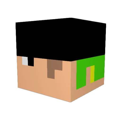 Lazycloud12 Minecraft avatar head, 3D render