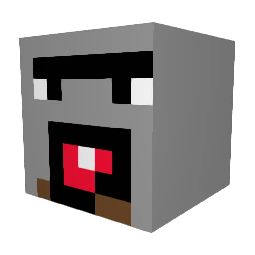 Lazyfander Minecraft avatar head, 3D render