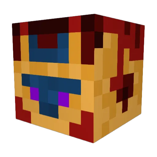 Lazyhand Minecraft avatar head, 3D render