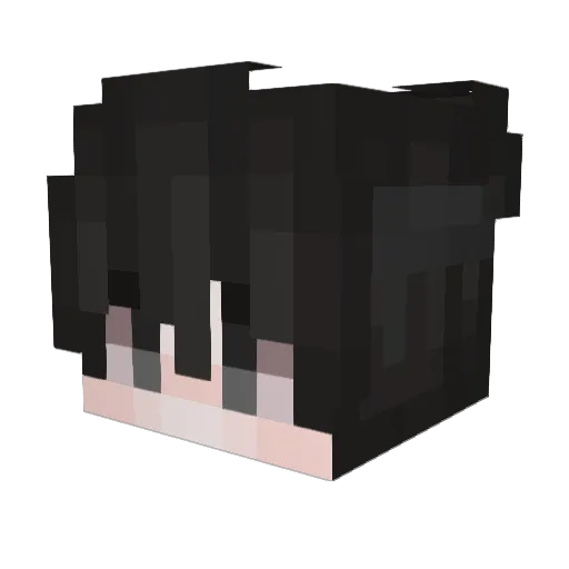 Lazyier Minecraft avatar head, 3D render