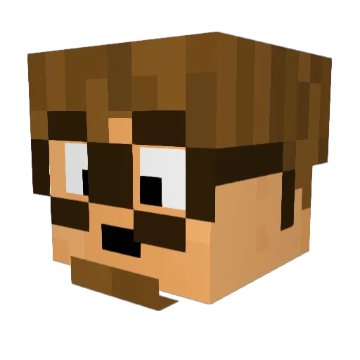 Lazyrobot999 Minecraft avatar head, 3D render
