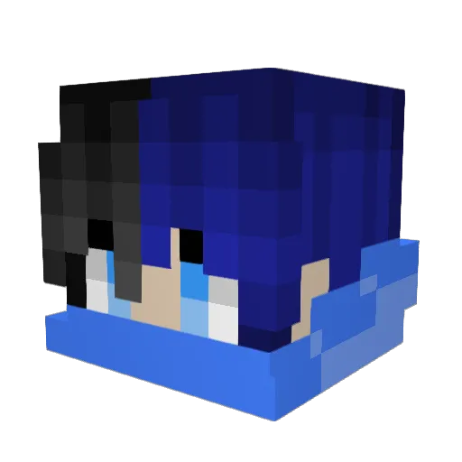 Lazytooth Minecraft avatar head, 3D render