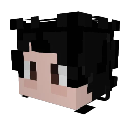 Lazyvu Minecraft avatar head, 3D render