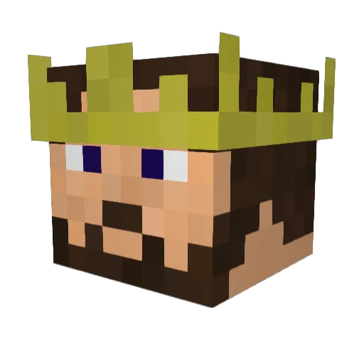 LazyyMC Minecraft avatar head, 3D render