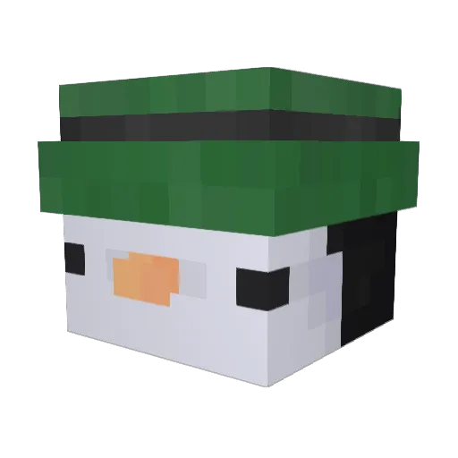 Lazyyy21 Minecraft avatar head, 3D render