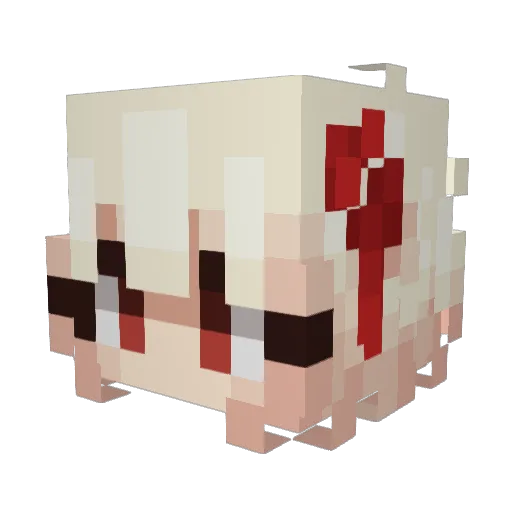 Lazyyysss Minecraft avatar head, 3D render