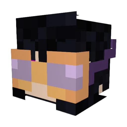 Lazzigator Minecraft avatar head, 3D render