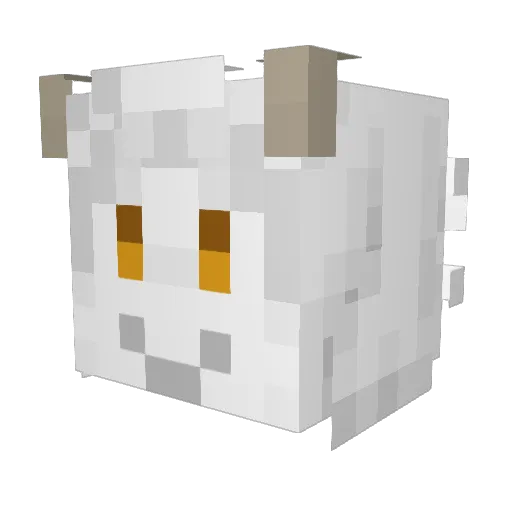 LazzyGoat Minecraft avatar head, 3D render