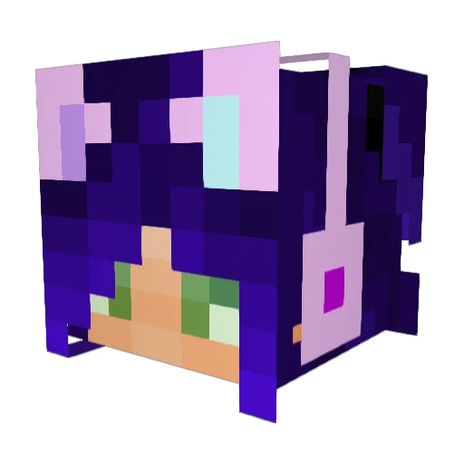 Lazzye Minecraft avatar head, 3D render