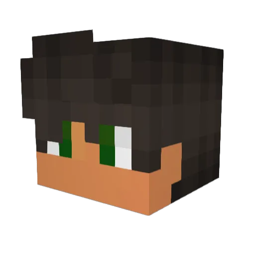 Lb17x Minecraft avatar head, 3D render