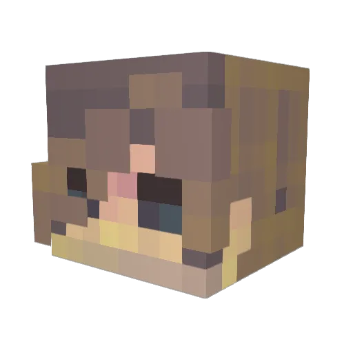 Lbarny Minecraft avatar head, 3D render