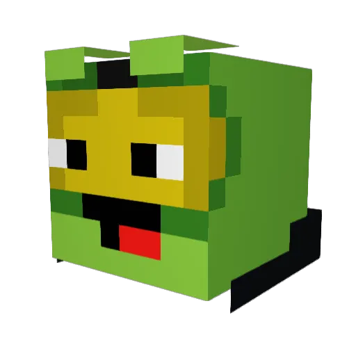 Lbwastaken Minecraft avatar head, 3D render