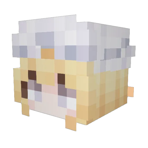 Lc50_ Minecraft avatar head, 3D render